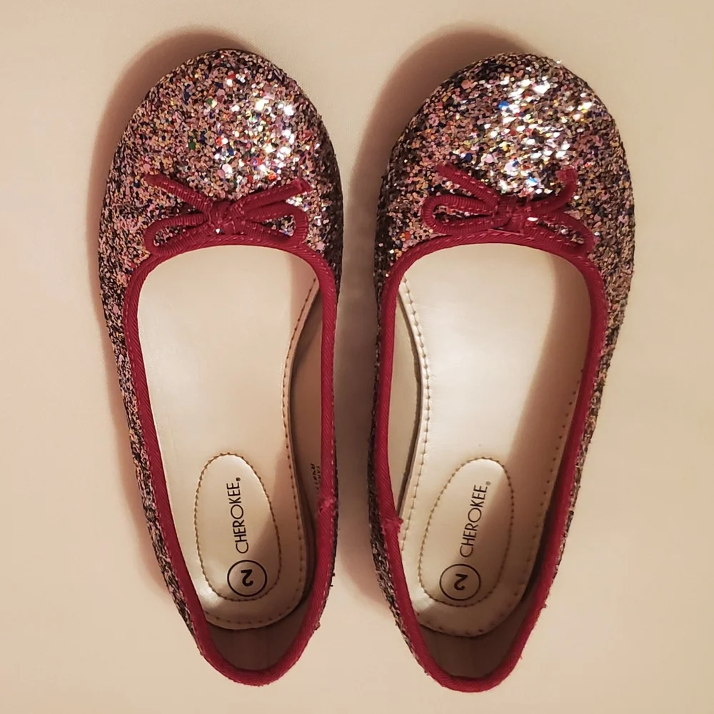Girl's 2 Cherokee Fleta Glitter Ballet Flat